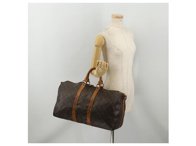 LOUIS VUITTON Monogram Keepall Bandouliere 45 Boston Bag M41418 LV Auth 198487 Monogramma - vista 24