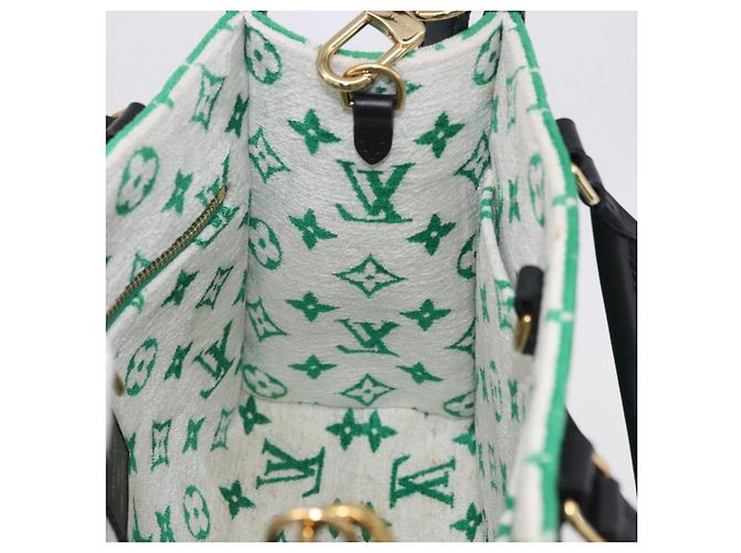 LOUIS VUITTON Monogram Jacquard Velvet On the Go PM Green M46216 Auth 198605M Verde - vista 18