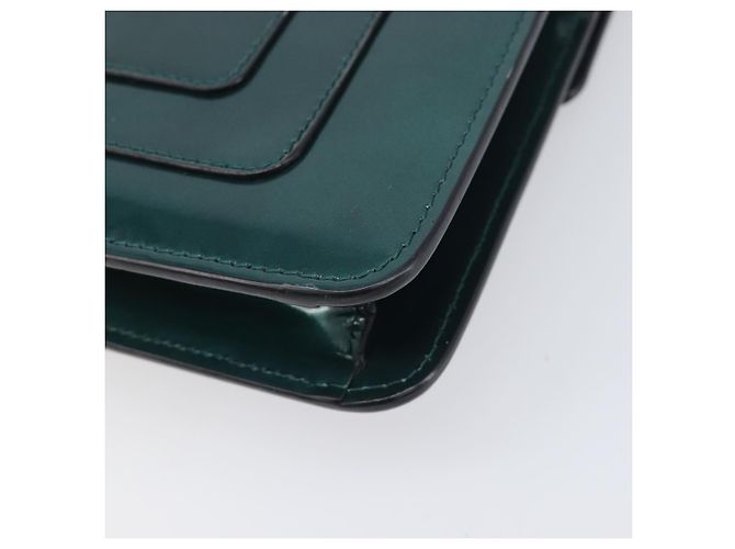 Bulgari Borsa a catena BVLGARI Serpenti Forever in pelle verniciata Verde Oro Auth 200301V - vista 13