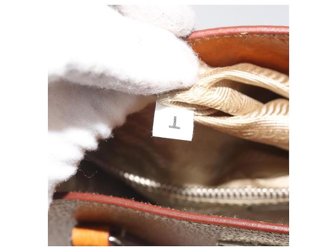 Borsa a mano PRADA in pelle 2way Beige Argento Auth 197158 - vista 23