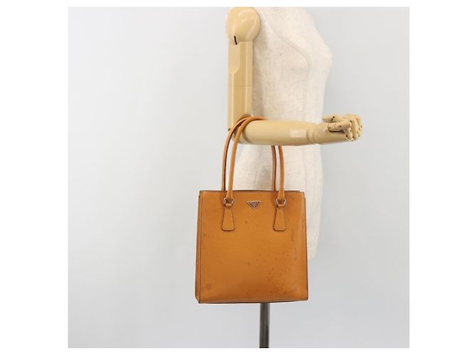 Borsa a mano PRADA in pelle 2way Beige Argento Auth 197158 - vista 24