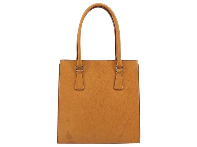 Borsa a mano PRADA in pelle 2way Beige Argento Auth 197158 - vista 3