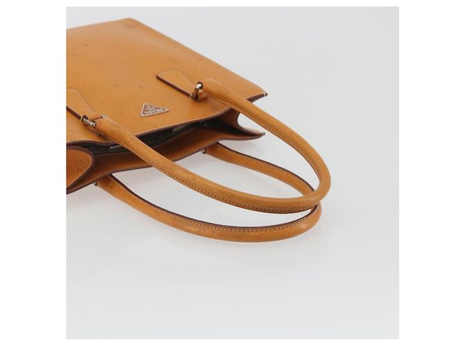 Borsa a mano PRADA in pelle 2way Beige Argento Auth 197158 - vista 7