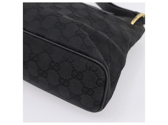 Borsa a tracolla GUCCI GG Canvas Nero Oro 90699 Auth 199100 D'oro - vista 10