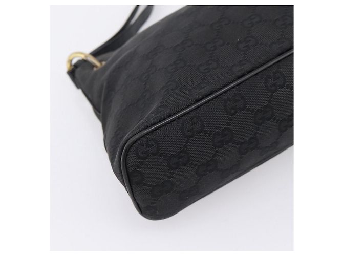 Borsa a tracolla GUCCI GG Canvas Nero Oro 90699 Auth 199100 D'oro - vista 13