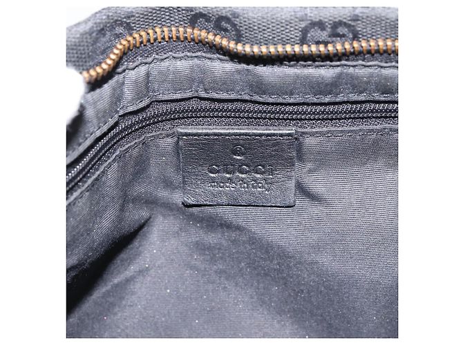 Borsa a tracolla GUCCI GG Canvas Nero Oro 90699 Auth 199100 D'oro - vista 16