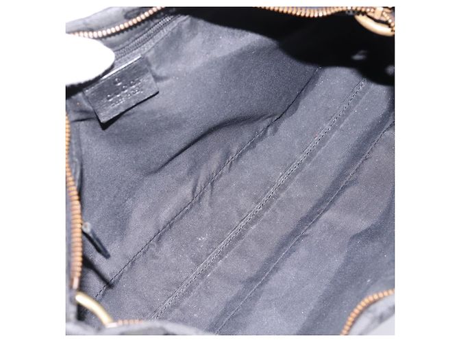 Borsa a tracolla GUCCI GG Canvas Nero Oro 90699 Auth 199100 D'oro - vista 17