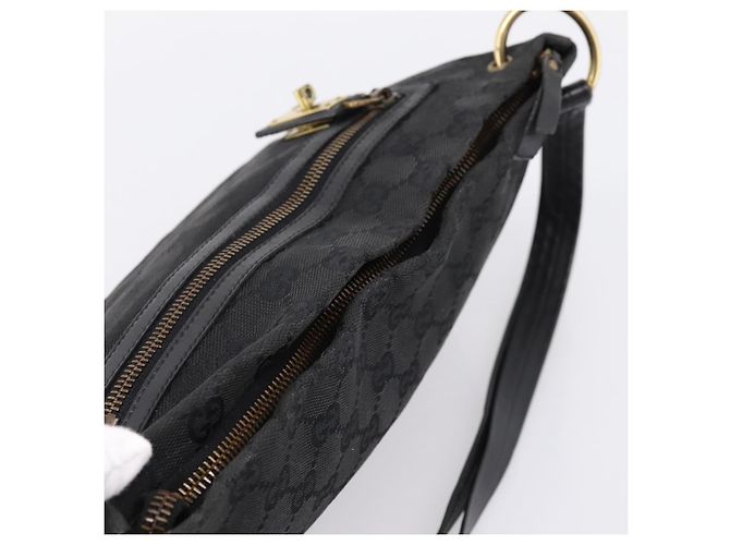 Borsa a tracolla GUCCI GG Canvas Nero Oro 90699 Auth 199100 D'oro - vista 6