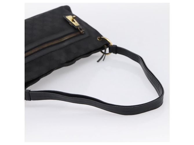 Borsa a tracolla GUCCI GG Canvas Nero Oro 90699 Auth 199100 D'oro - vista 7