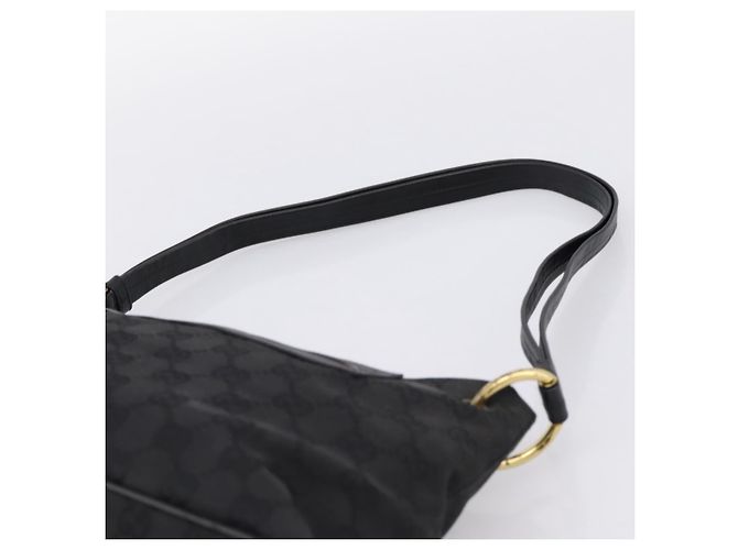 Borsa a tracolla GUCCI GG Canvas Nero Oro 90699 Auth 199100 D'oro - vista 8