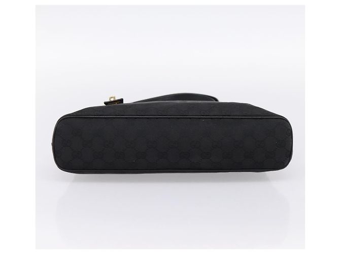 Borsa a tracolla GUCCI GG Canvas Nero Oro 90699 Auth 199100 D'oro - vista 9