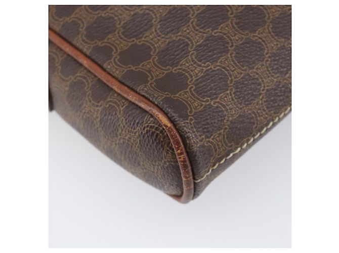 Céline Borsa a tracolla CELINE Macadam PVC Pelle Marrone Tono Oro Auth 200183 - vista 14