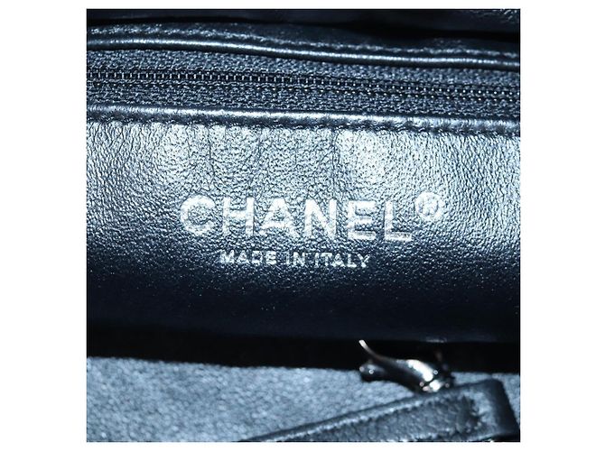 Borsa a tracolla CHANEL Chain Matelasse Pelle Caviar Nero Argento CC Auth yk20796SAV - vista 17