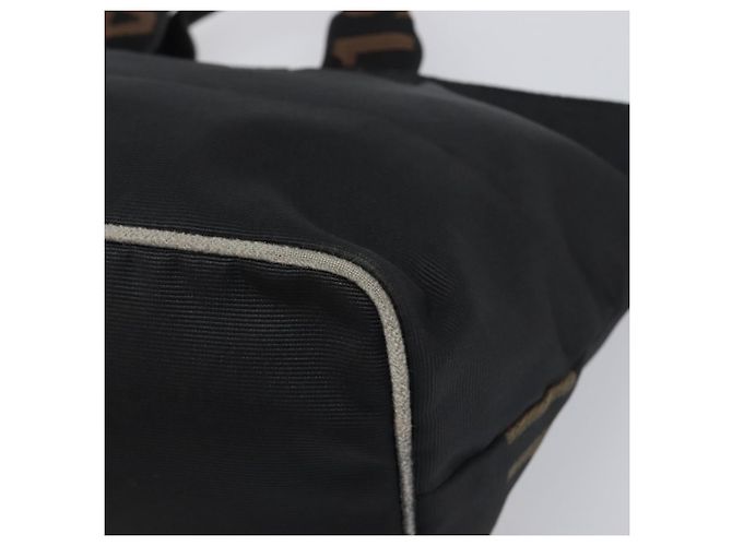 Borsa a mano FENDI Canvas Black Gold Auth 199578 Nero D'oro - vista 12
