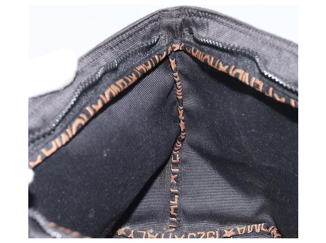 Borsa a mano FENDI Canvas Black Gold Auth 199578 Nero D'oro - vista 18