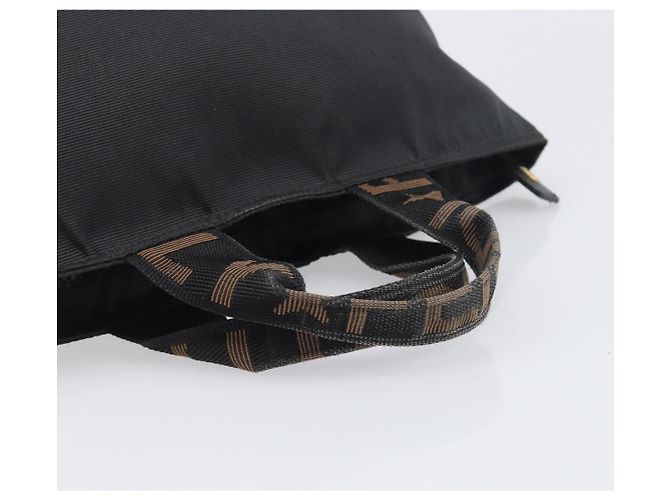 Borsa a mano FENDI Canvas Black Gold Auth 199578 Nero D'oro - vista 7