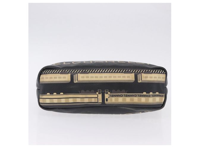 Borsa Tote CHANEL Central Station PVC Pelle Nero Argento CC Auth BA15317 - vista 10