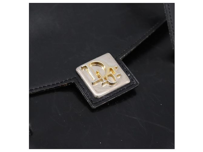 Borsa Christian Dior in pelle nera e oro Auth 197791 Nero D'oro - vista 14