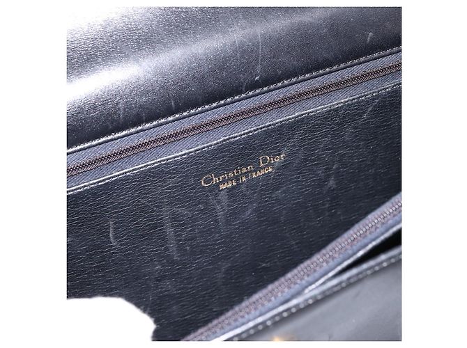 Borsa Christian Dior in pelle nera e oro Auth 197791 Nero D'oro - vista 15