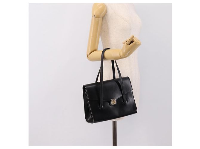 Borsa Christian Dior in pelle nera e oro Auth 197791 Nero D'oro - vista 24