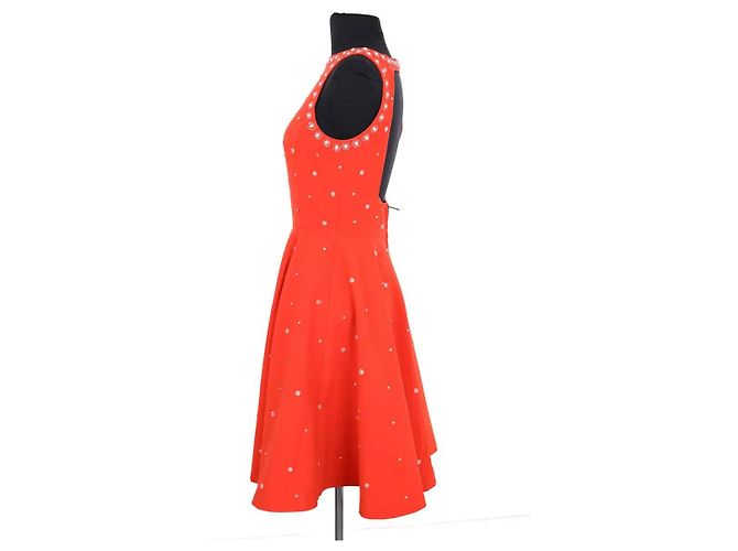 Vestido Manoush de algodón rojo Roja - vista 3