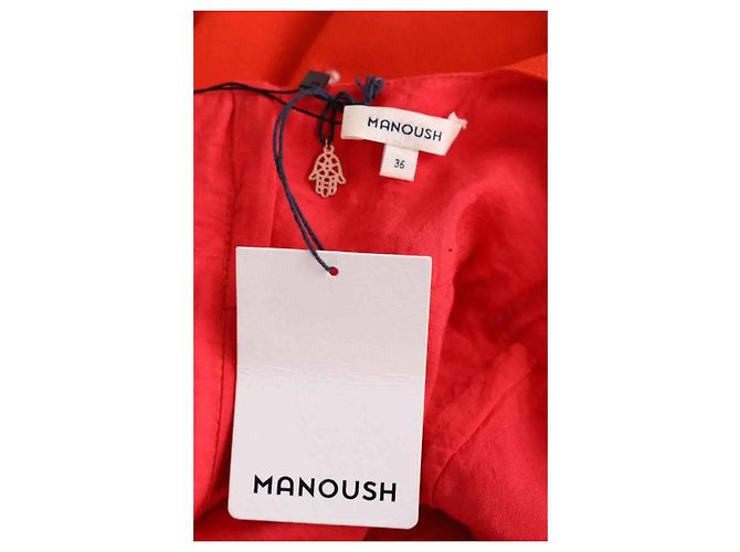 Vestido Manoush de algodón rojo Roja - vista 6