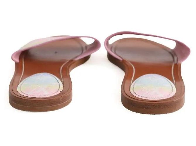 Sandali Louis Vuitton in pelle marrone - vista 2