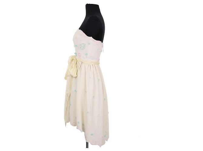 Vestido Manoush beige de viscosa - vista 2