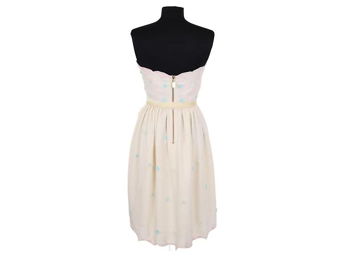 Vestido Manoush beige de viscosa - vista 3