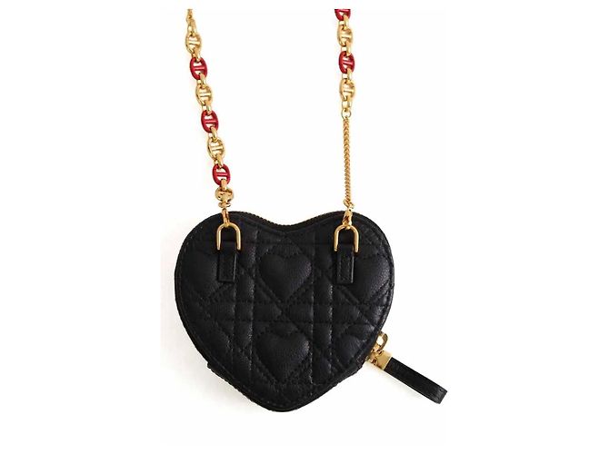 Mini borsa Dior in pelle nera Nero - vista 2