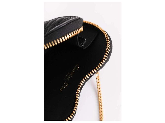 Mini borsa Dior in pelle nera Nero - vista 5