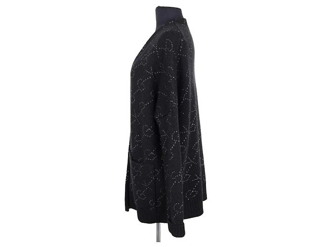 Maje Black Wool Cardigan S - view 3