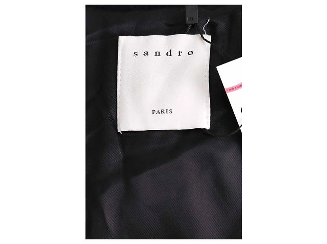 Peacoat Sandro de lana azul marino - vista 5