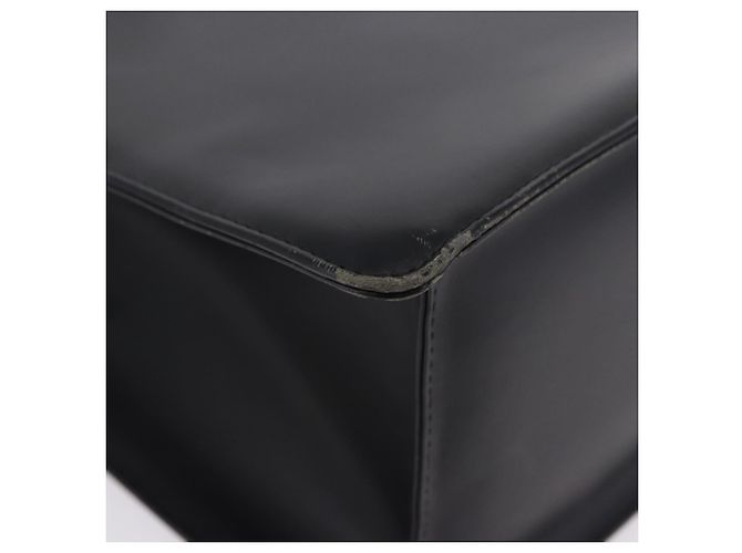 Borsa BURBERRY in pelle nera argento Auth 197856 Nero - vista 11