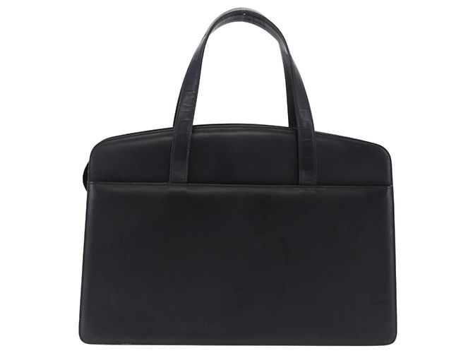 Borsa BURBERRY in pelle nera argento Auth 197856 Nero - vista 3