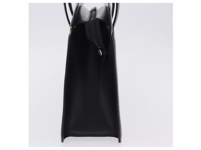 Borsa BURBERRY in pelle nera argento Auth 197856 Nero - vista 4