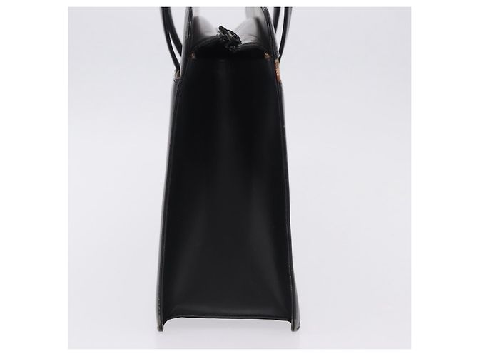 Borsa BURBERRY in pelle nera argento Auth 197856 Nero - vista 5