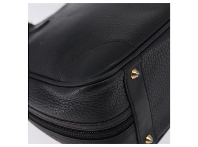 Borsa a Mano GUCCI Pelle Nero Oro 000 104 0030 Auth 197725 D'oro - vista 12