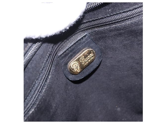 Borsa a Mano GUCCI Pelle Nero Oro 000 104 0030 Auth 197725 D'oro - vista 16