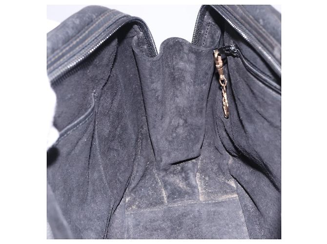 Borsa a Mano GUCCI Pelle Nero Oro 000 104 0030 Auth 197725 D'oro - vista 19