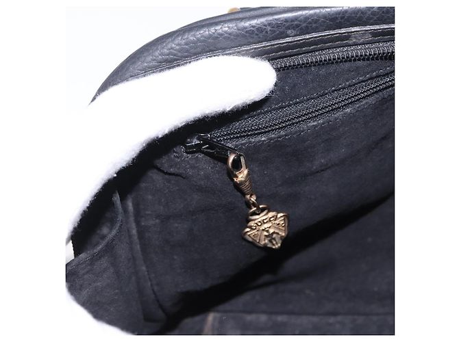 Borsa a Mano GUCCI Pelle Nero Oro 000 104 0030 Auth 197725 D'oro - vista 20
