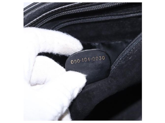 Borsa a Mano GUCCI Pelle Nero Oro 000 104 0030 Auth 197725 D'oro - vista 22