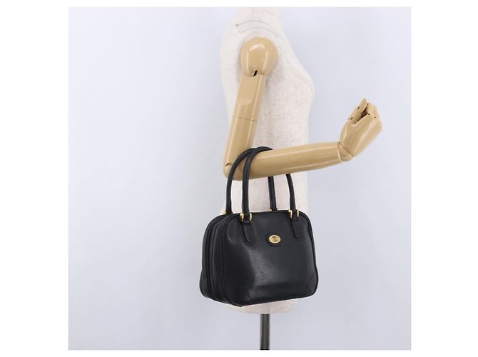 Borsa a Mano GUCCI Pelle Nero Oro 000 104 0030 Auth 197725 D'oro - vista 23