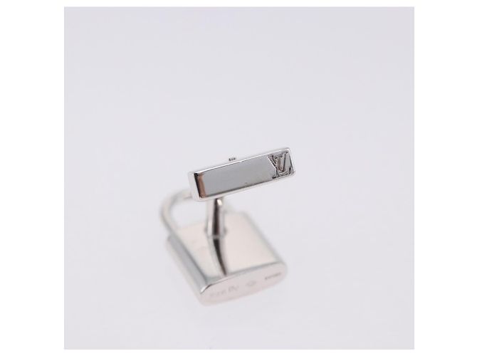 LOUIS VUITTON Gemelli Cadena & Key Cuffs Ag925 Silver LV Auth 199076V Argento - vista 24