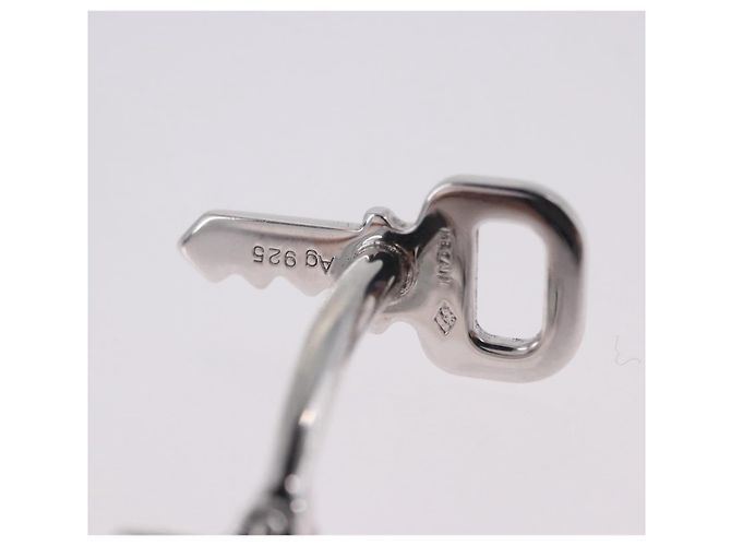 LOUIS VUITTON Gemelli Cadena & Key Cuffs Ag925 Silver LV Auth 199076V Argento - vista 31