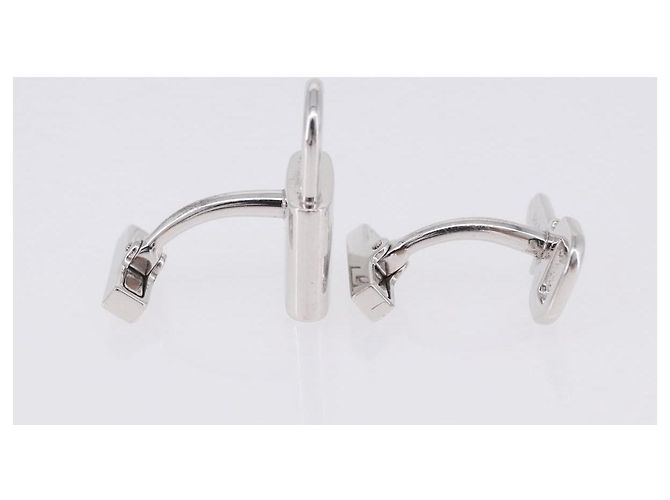 LOUIS VUITTON Gemelli Cadena & Key Cuffs Ag925 Silver LV Auth 199076V Argento - vista 33