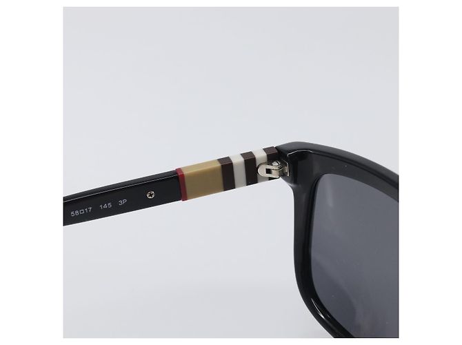 Gafas de sol BURBERRY Nova Check plástico Black Auth BA15180 Negro - vista 13