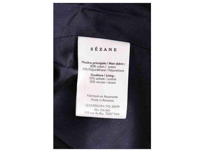 Chaqueta de algodón negra SéZane Negro - vista 6