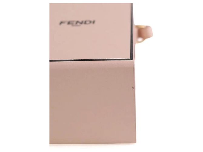 Sac à bandoulière Fendi VERTICAL BOX en cuir rose - vue 4