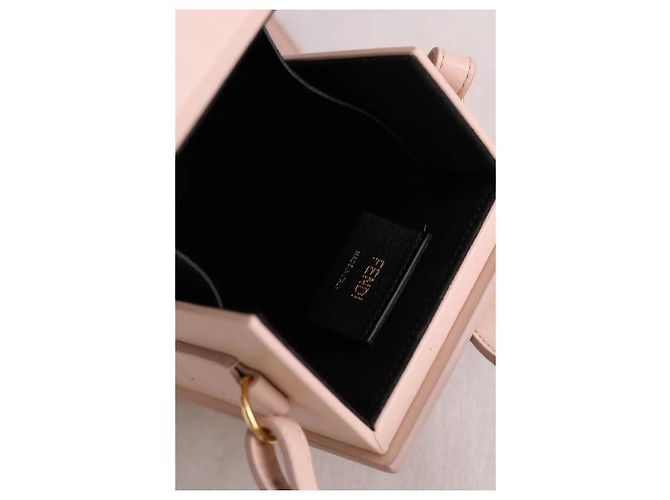Sac à bandoulière Fendi VERTICAL BOX en cuir rose - vue 5